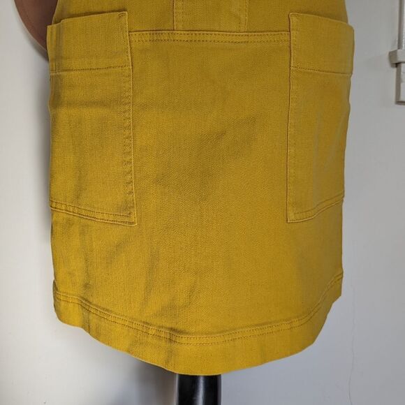 Tory Burch Colette India Gold Yellow Denim Skirt, sz 10 - Picture 5 of 13
